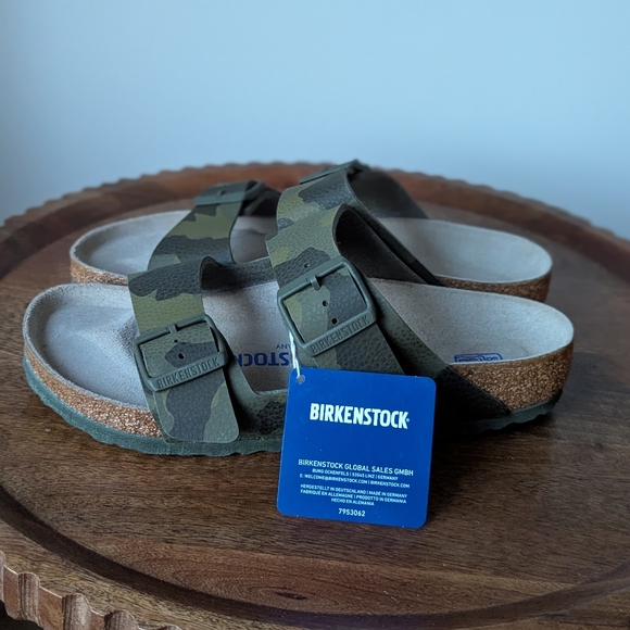 NEW Birkenstock Arizona Soft Footbed Desert Soil Camo Green Size 38 L 7-7.5 M 5 - Picture 2 of 12